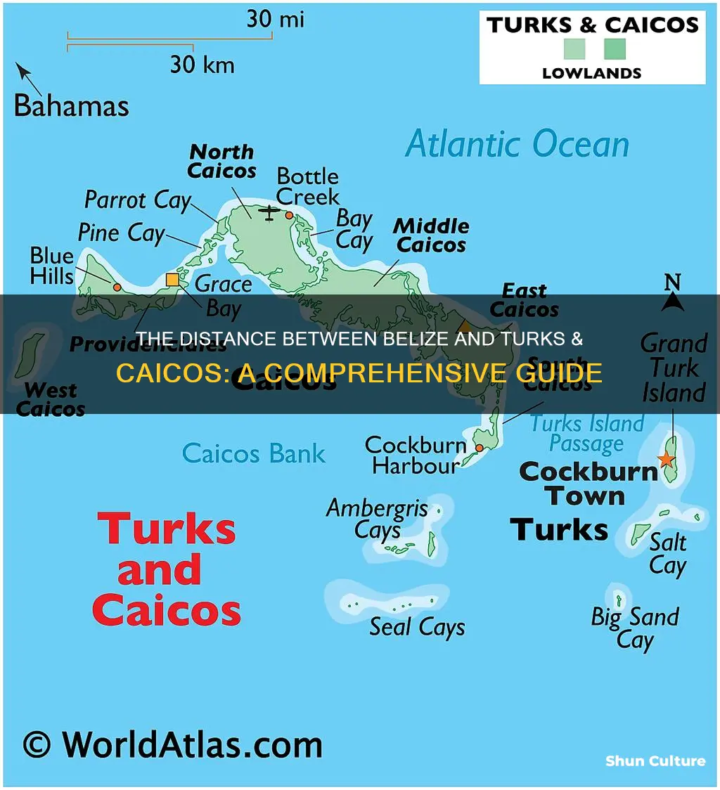 how far is belize from turks casico