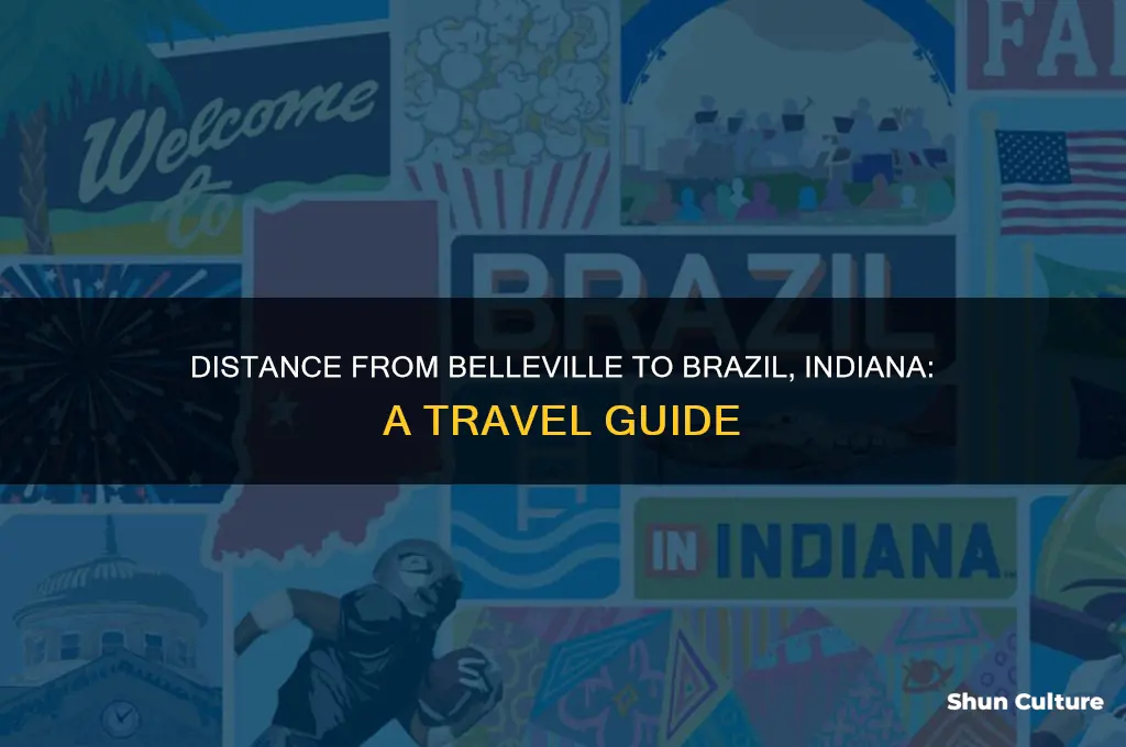 how far is belleville from brazil indiana
