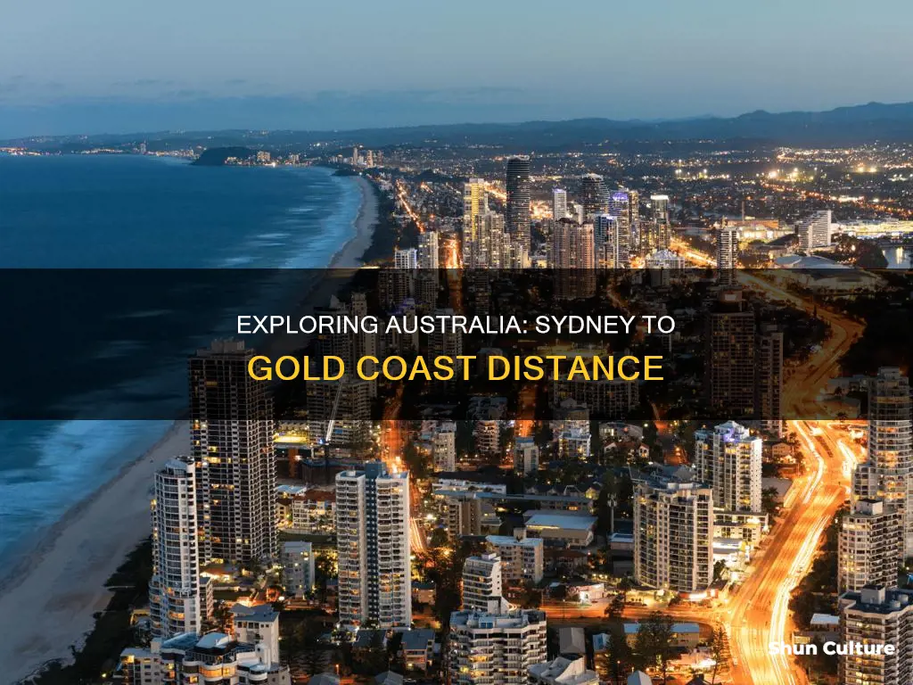 how far is between syndey and gold coast in australia