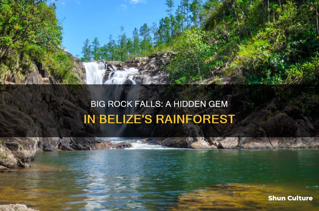 how far is big rock falls belize royal carrabean