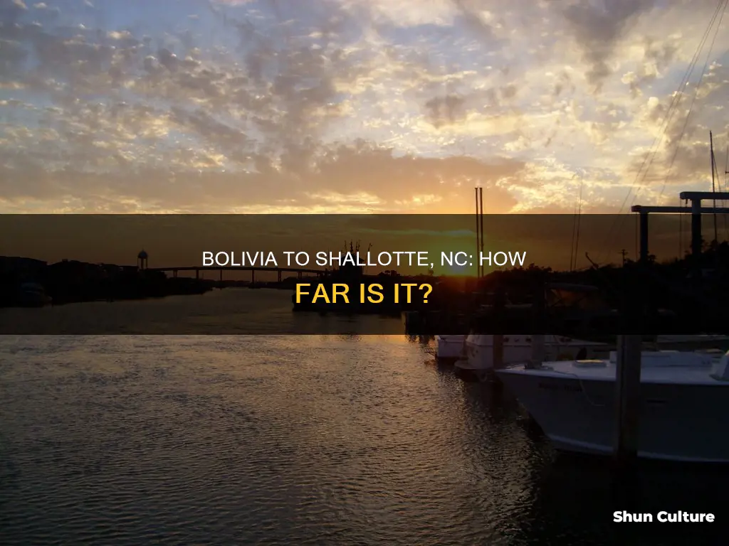 how far is bolivia nc from shallote nc