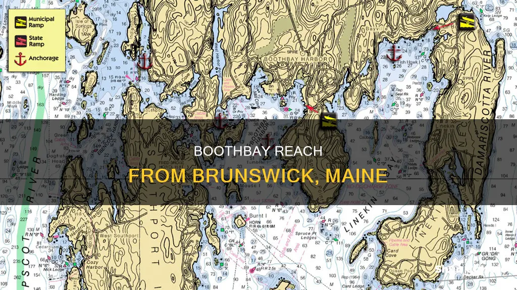 how far is boothbay from brunswick maine