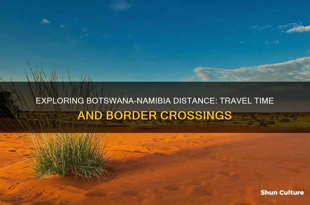 how far is botswana from namibia
