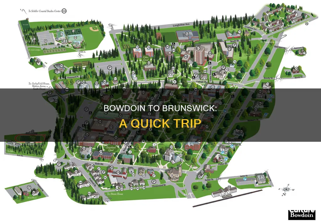 how far is bowdoin Maine from brunswick maine