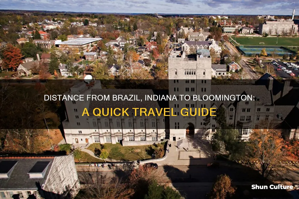 how far is brazil indiana from bloomington indiana