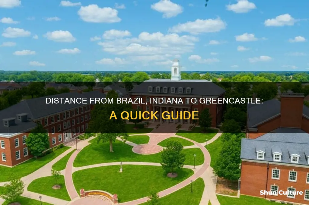 how far is brazil indidana from greencastle in