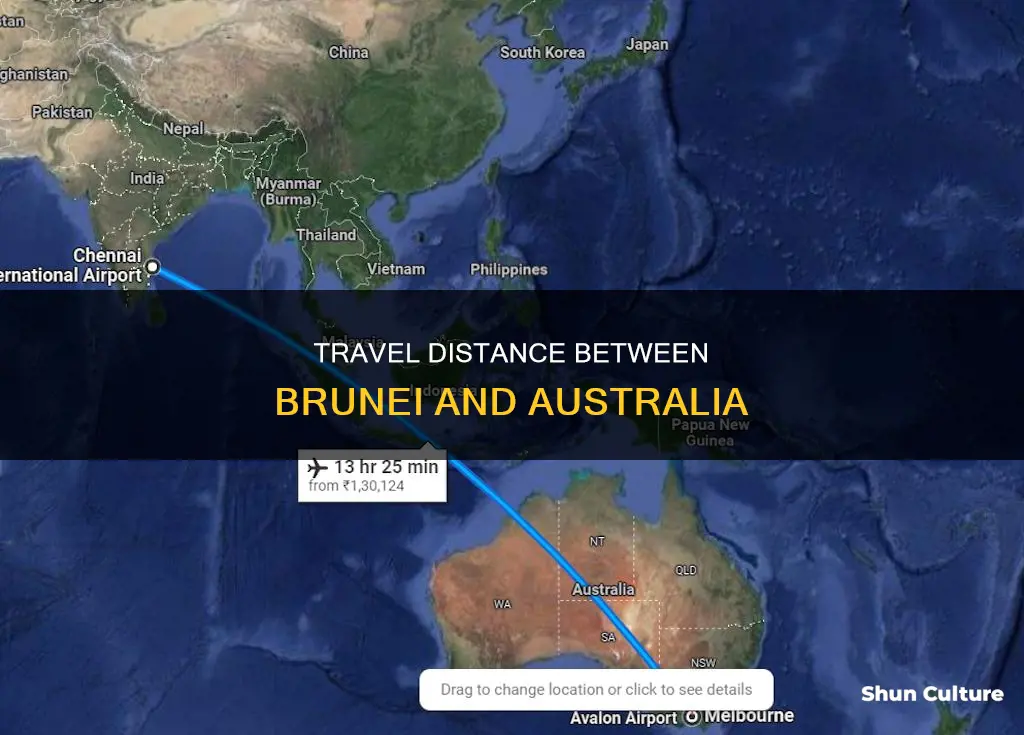 how far is brunei from australia