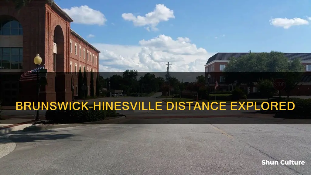 how far is brunswick from hinesville