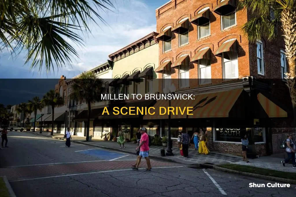 how far is brunswick ga from millen ga