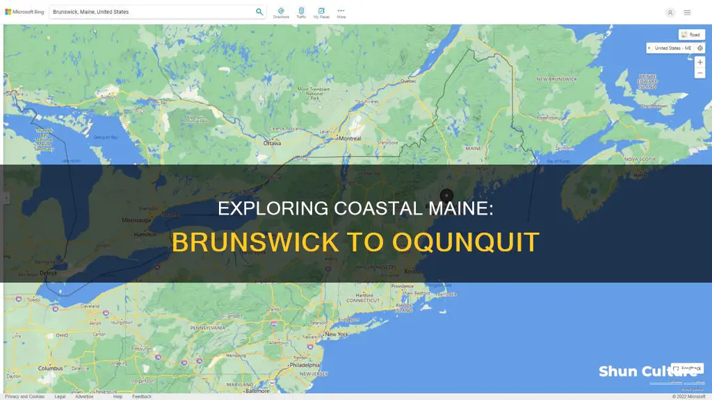 how far is brunswick maine from oginquit maime