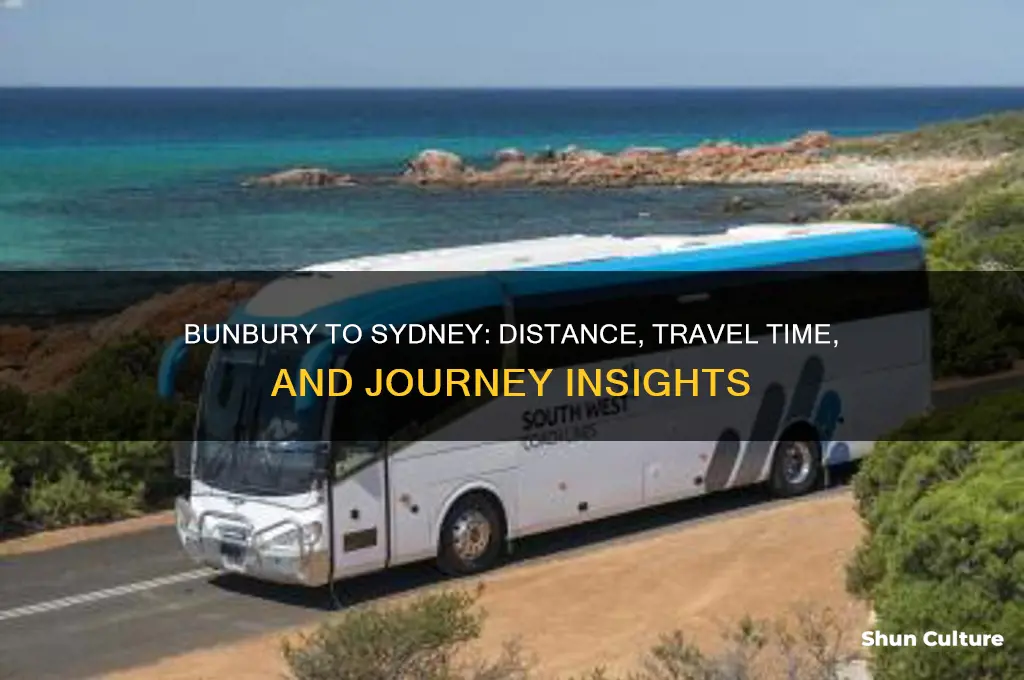 how far is bunbury australia from sydney