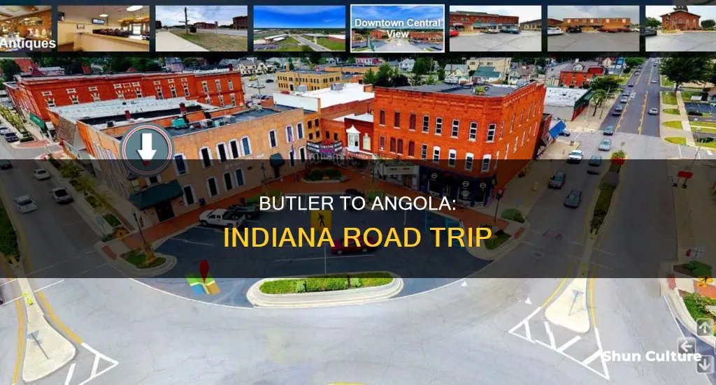 how far is butler indiana from angola ind