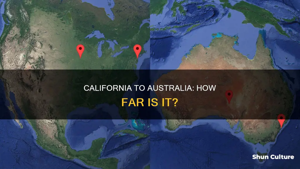 how far is california to australia