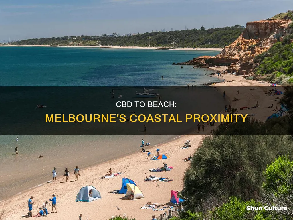 how far is cbd in melbourne australia from the beach