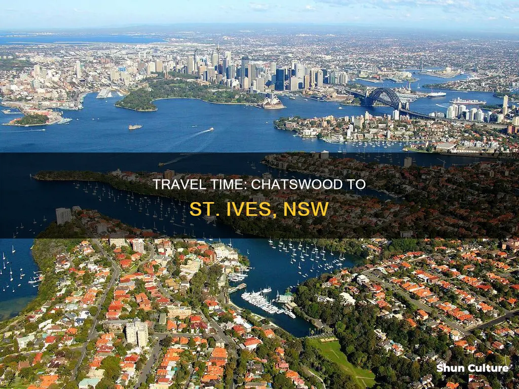 how far is chatswood from st ives nsw australia