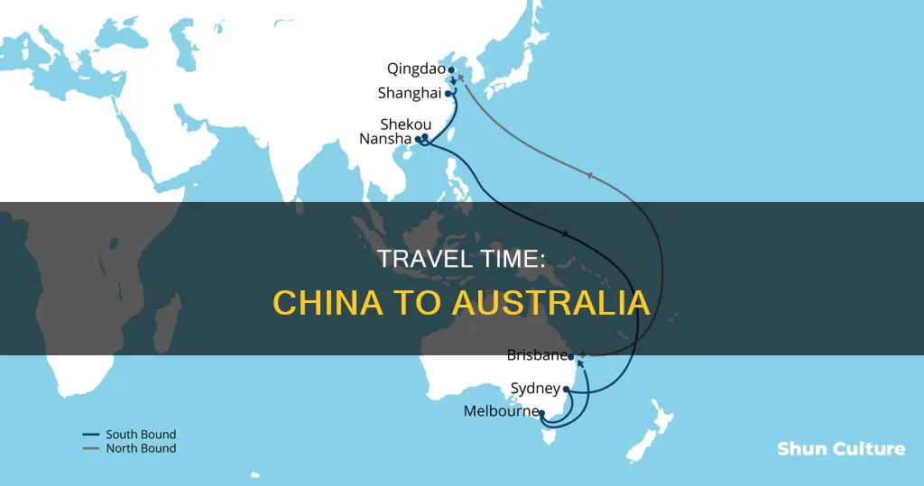 how far is china from australia in hours