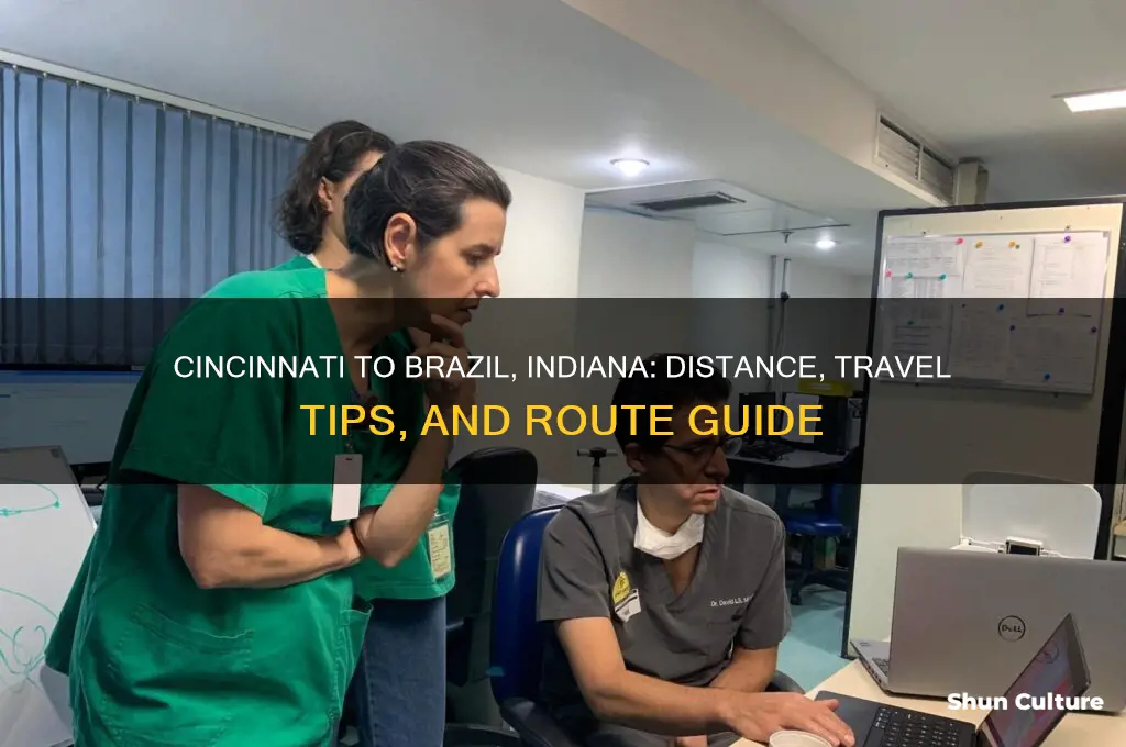 how far is cincinnati ohio to brazil indiana