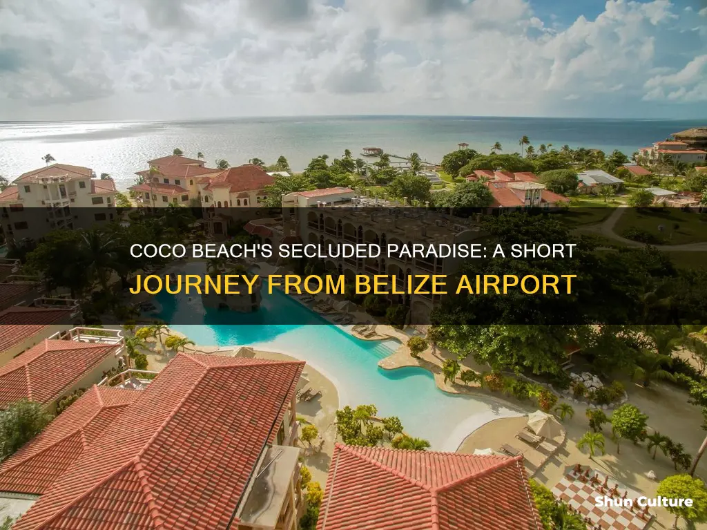 how far is coco beach from the belize airport