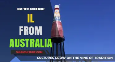 Travel Distance: Collinsville, IL to Australia
