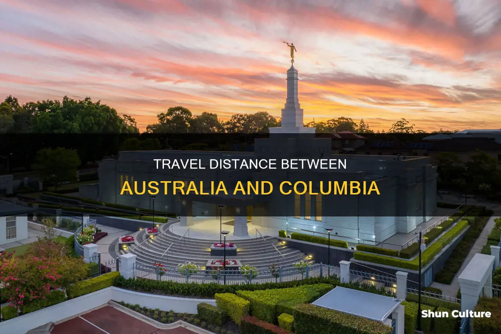 how far is columbia from australia