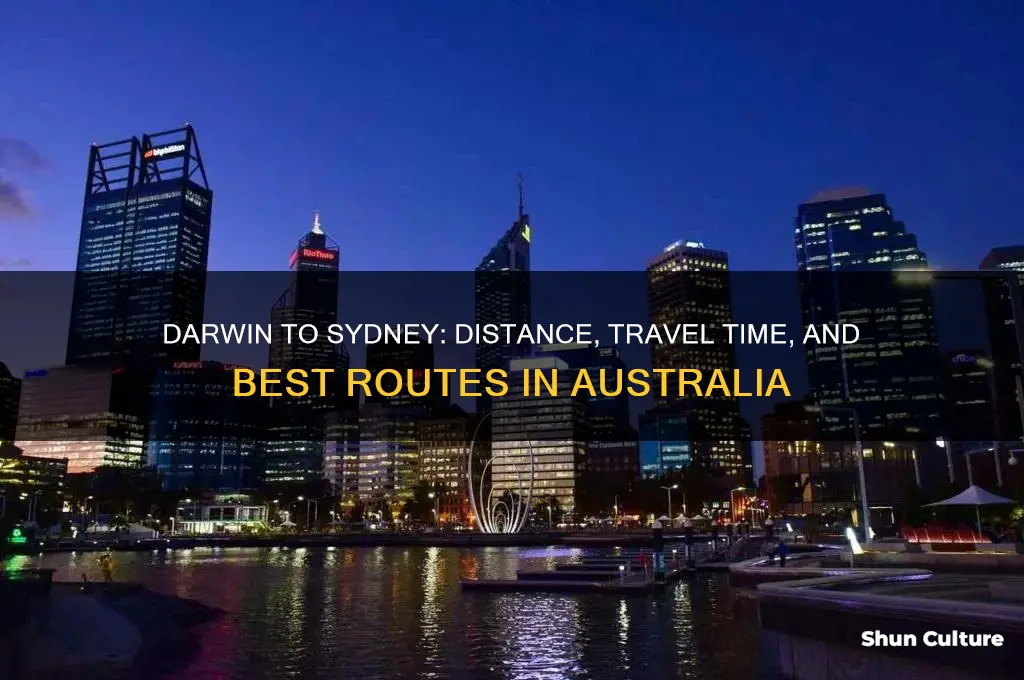 how far is darwin from sydney australia