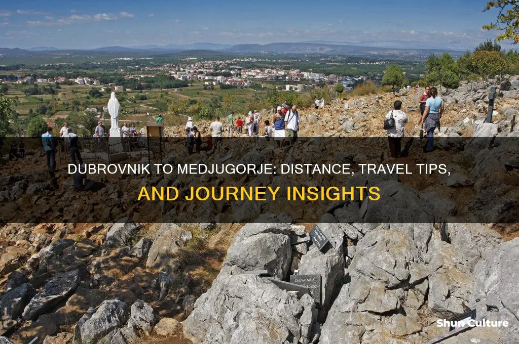 how far is dubrovnick croatia to medjugorje bosnia