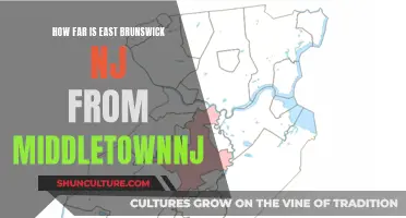 East Brunswick to Middletown: How Far?