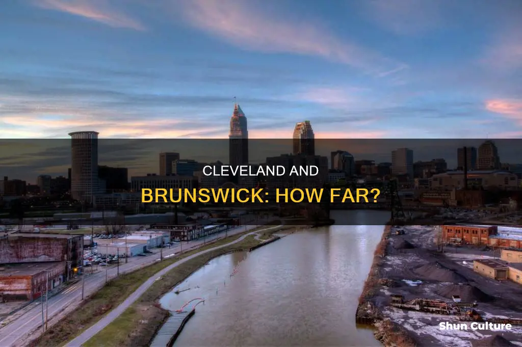 how far is east cleveland ohio from brunswick ohio