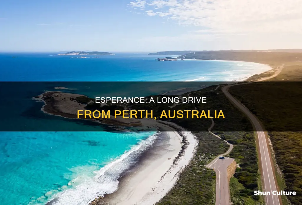 how far is esperance from perth australia
