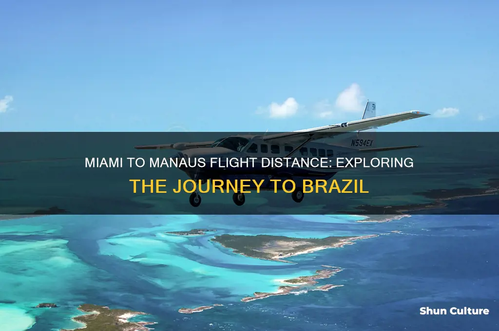 how far is flight from miami to manau brazil