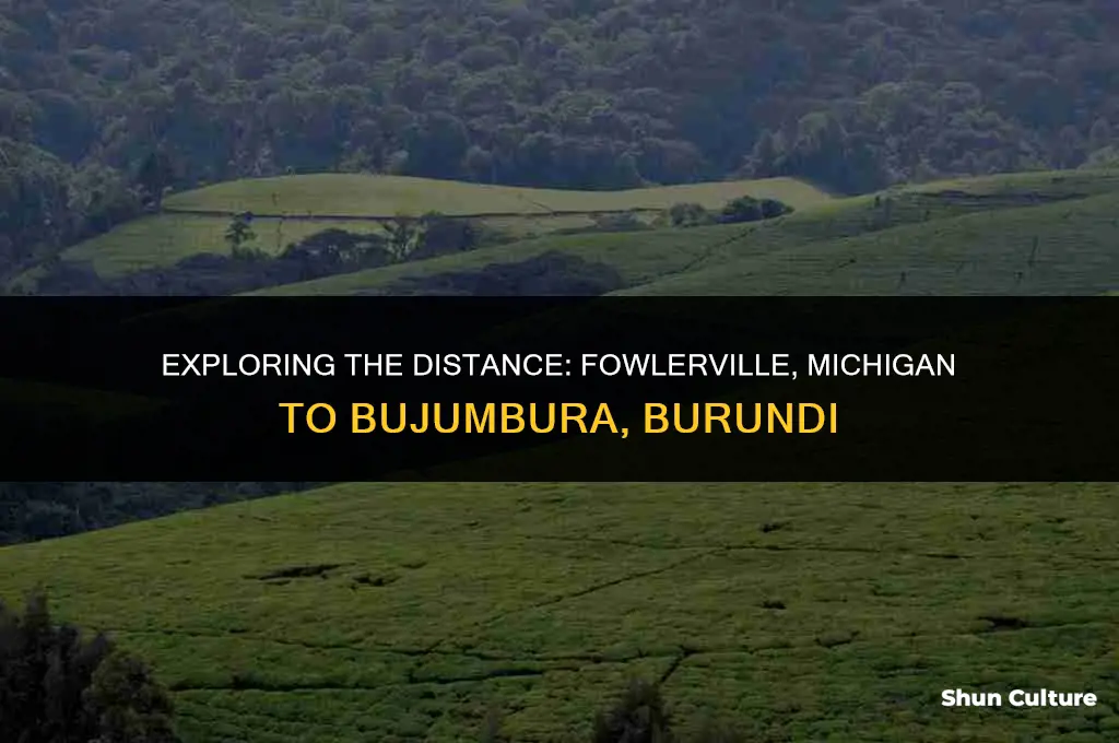 how far is fowlerville michigan from bujumbura-burundi