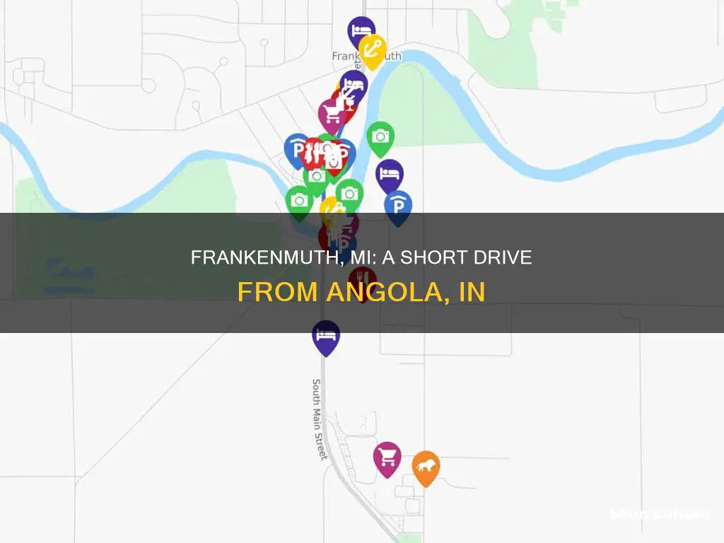 how far is frankenmuth mi from angola in