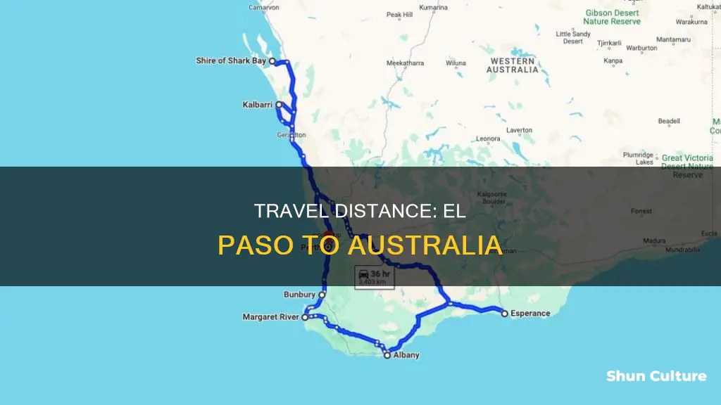how far is from el paso to australia