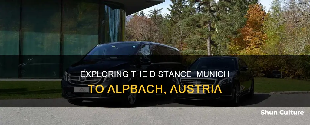 how far is from munich to alpbach austria