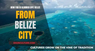 The Distance Between Belize City and Gladden Spit