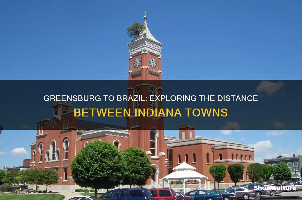 how far is greensburg indiana from brazil indiana