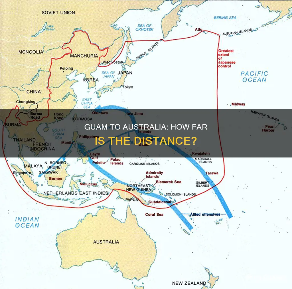 how far is guam from australia