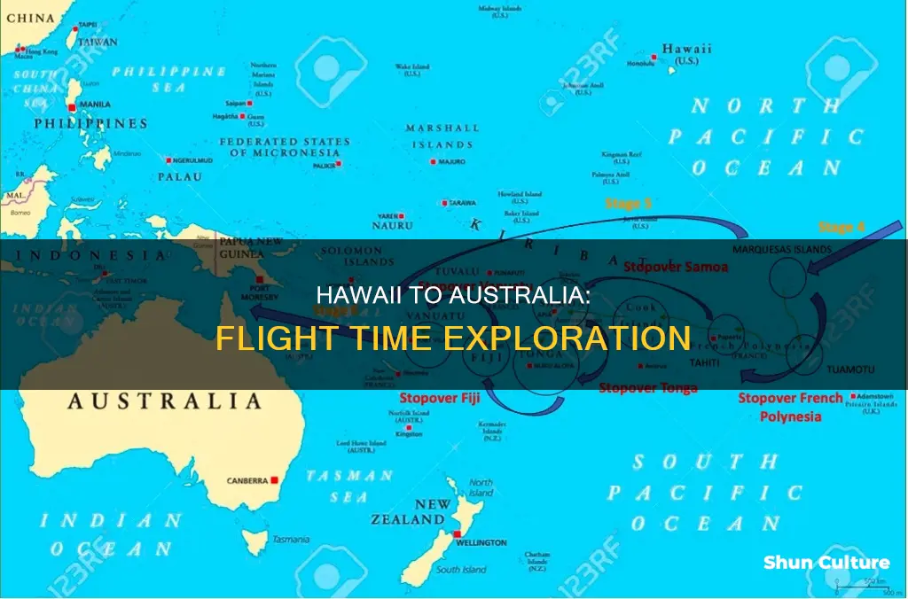 how far is hawaii from australia in hours