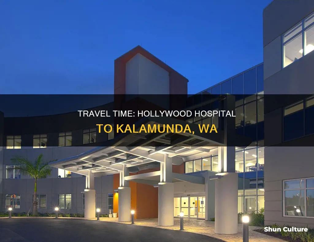 how far is hollywood hospital western australia from kalamunda