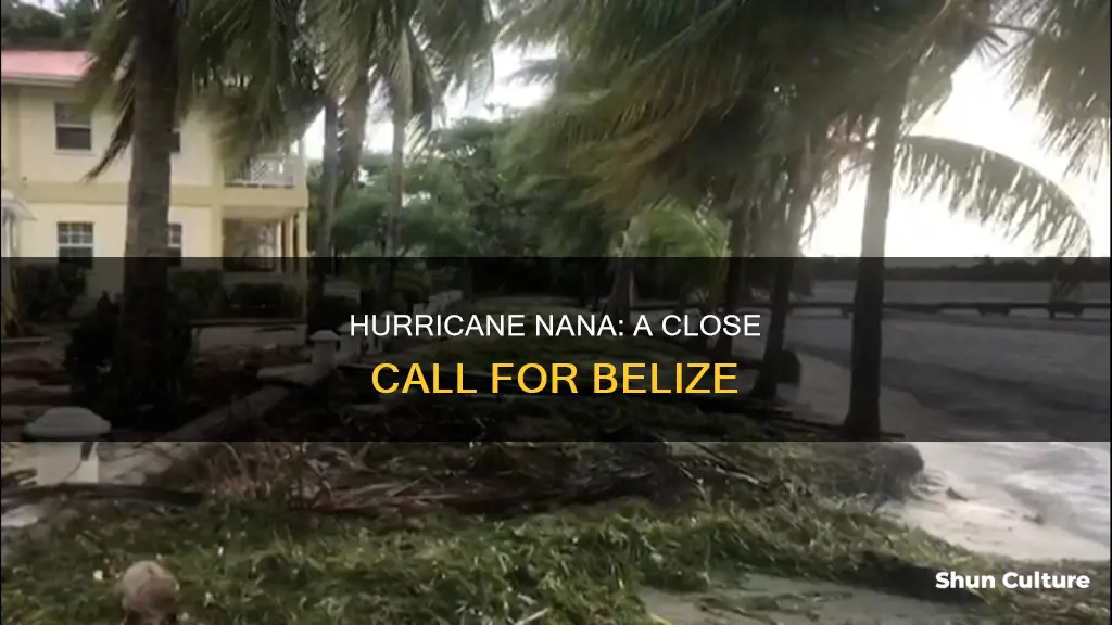 how far is hurricane nana from belize