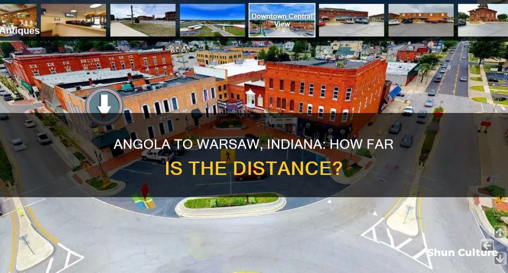 how far is it from angola to warsaw indiana