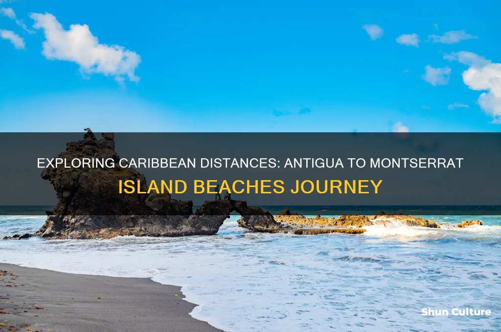 how far is it from antigua to montserrat island beaches