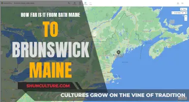 Maine Towns: Bath to Brunswick Distance Explored