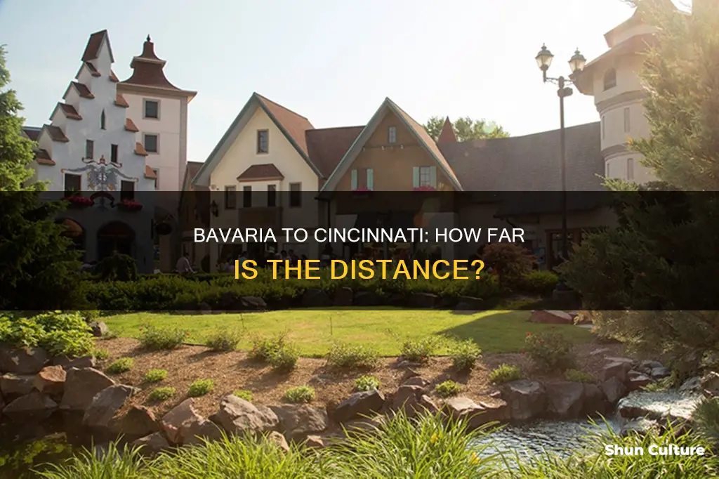 how far is it from bavaria oh to cincinnati oh