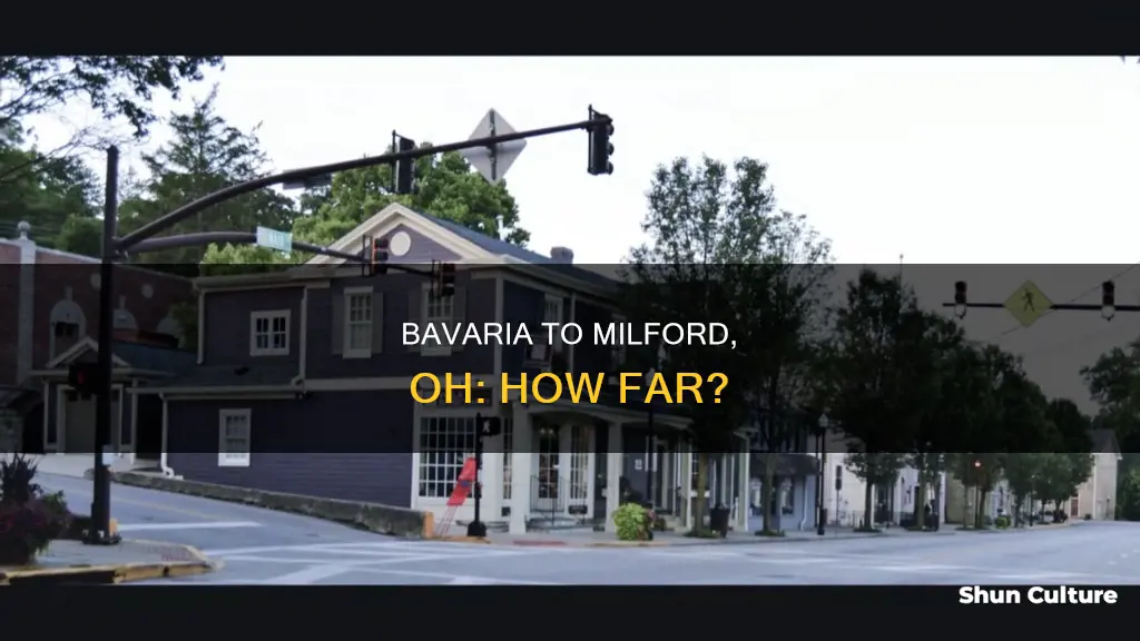 how far is it from bavaria oh to milford oh