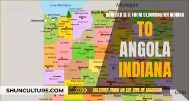 Travel Time: Bloomington to Angola, Indiana