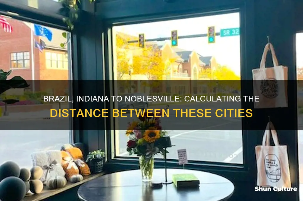 how far is it from brazil indiana to noblesville