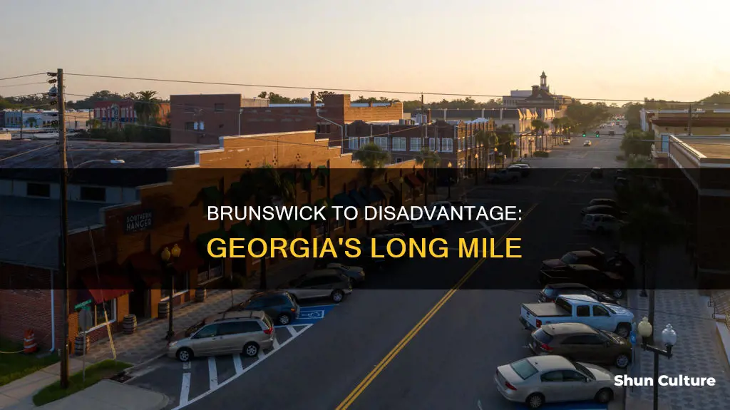 how far is it from brunswick georgia disadvantage orgia