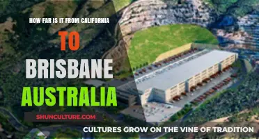 Travel Distance: California to Brisbane, Australia