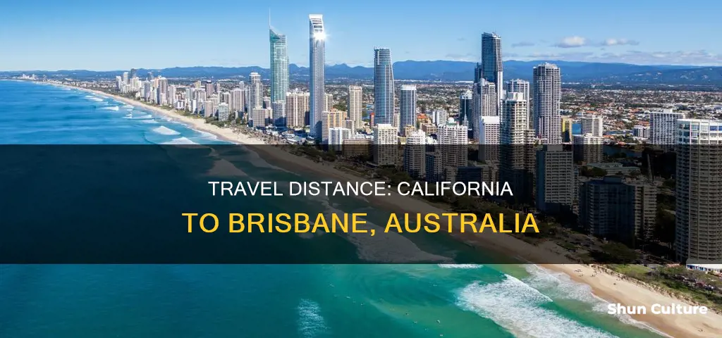how far is it from california to brisbane australia